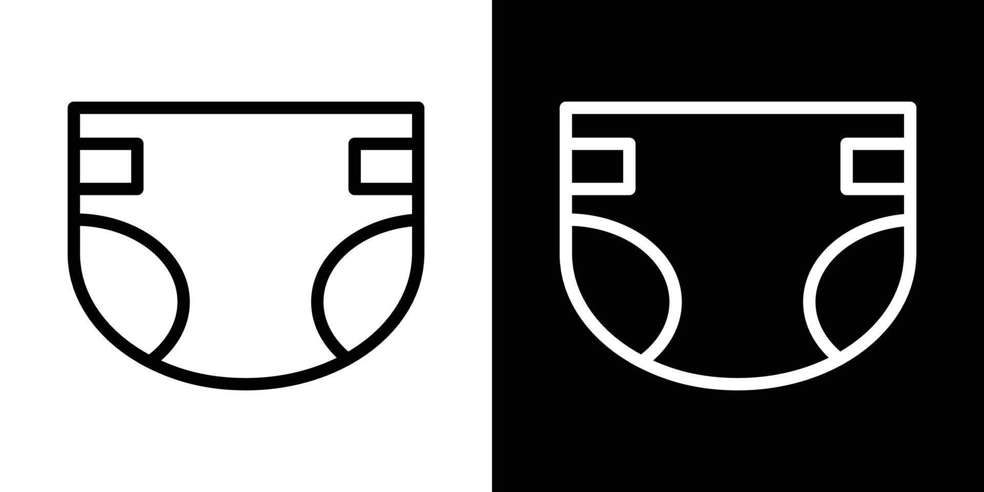 Diaper icons vectors set in stroke line style.. EPS10