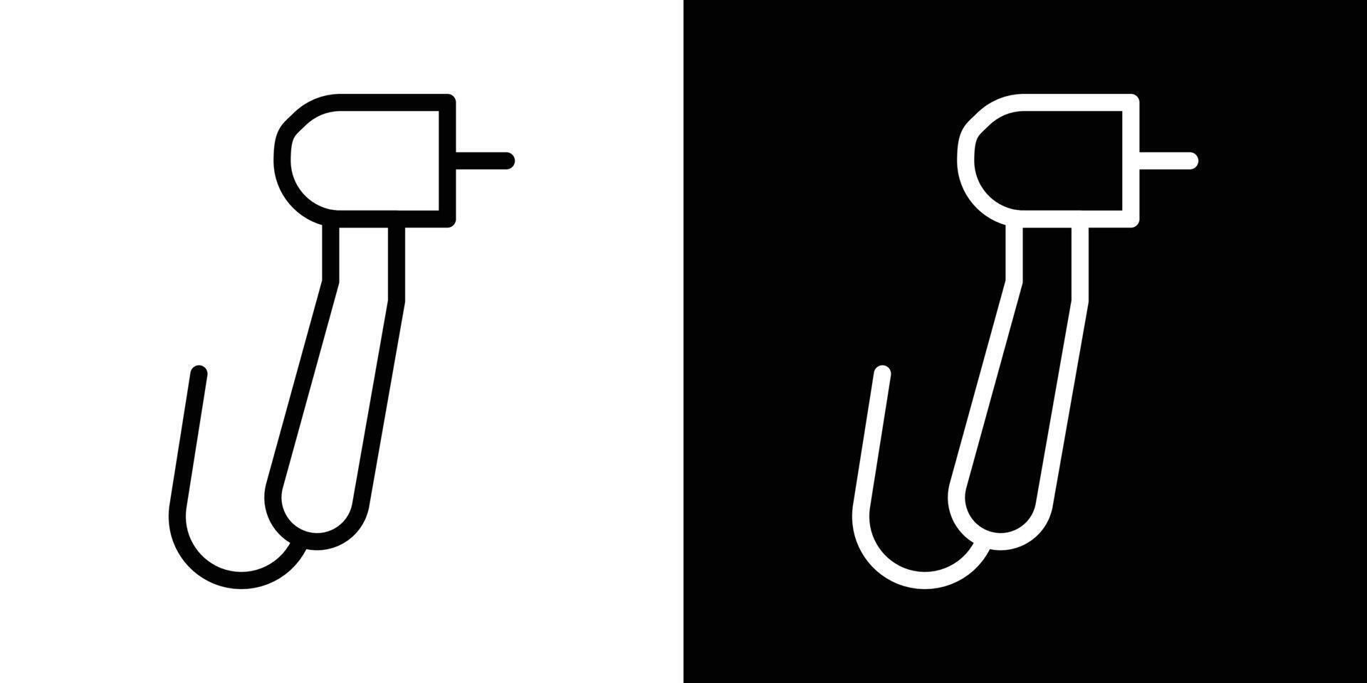 Dental drill icons vectors set in stroke line style.. EPS10