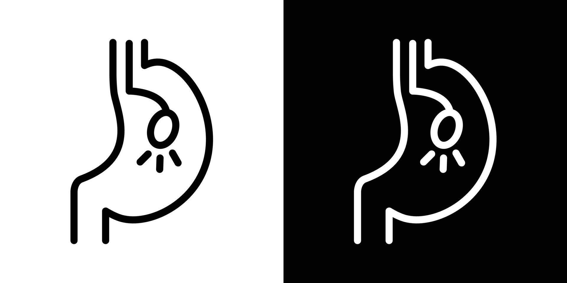 Endoscopy icons vectors set in stroke line style.. EPS10