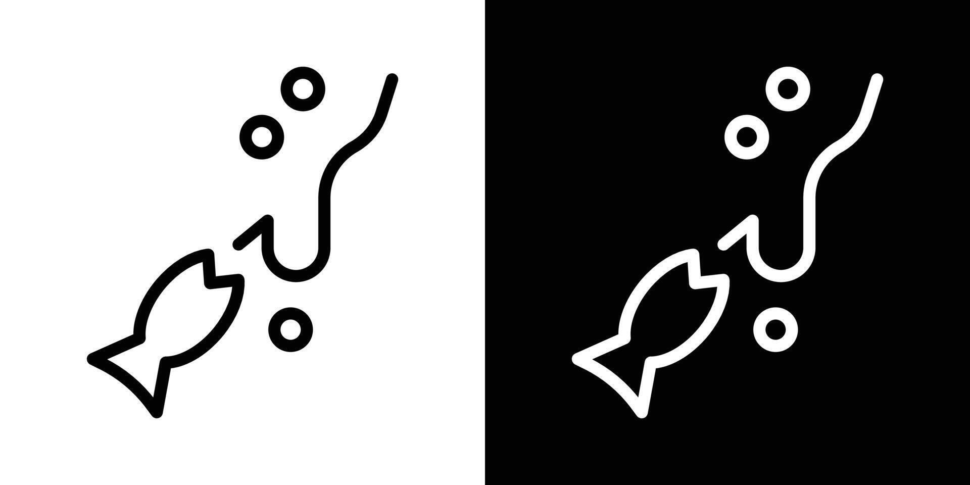 Fishing icons vectors set in stroke line style.. EPS10