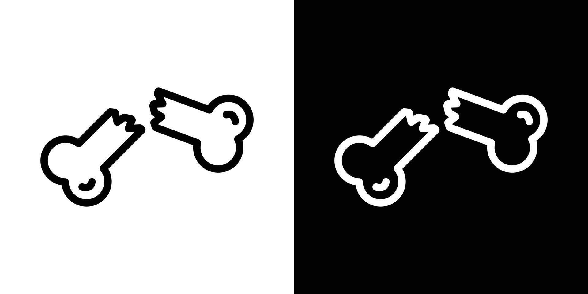 Fracture icons vectors set in stroke line style.. EPS10