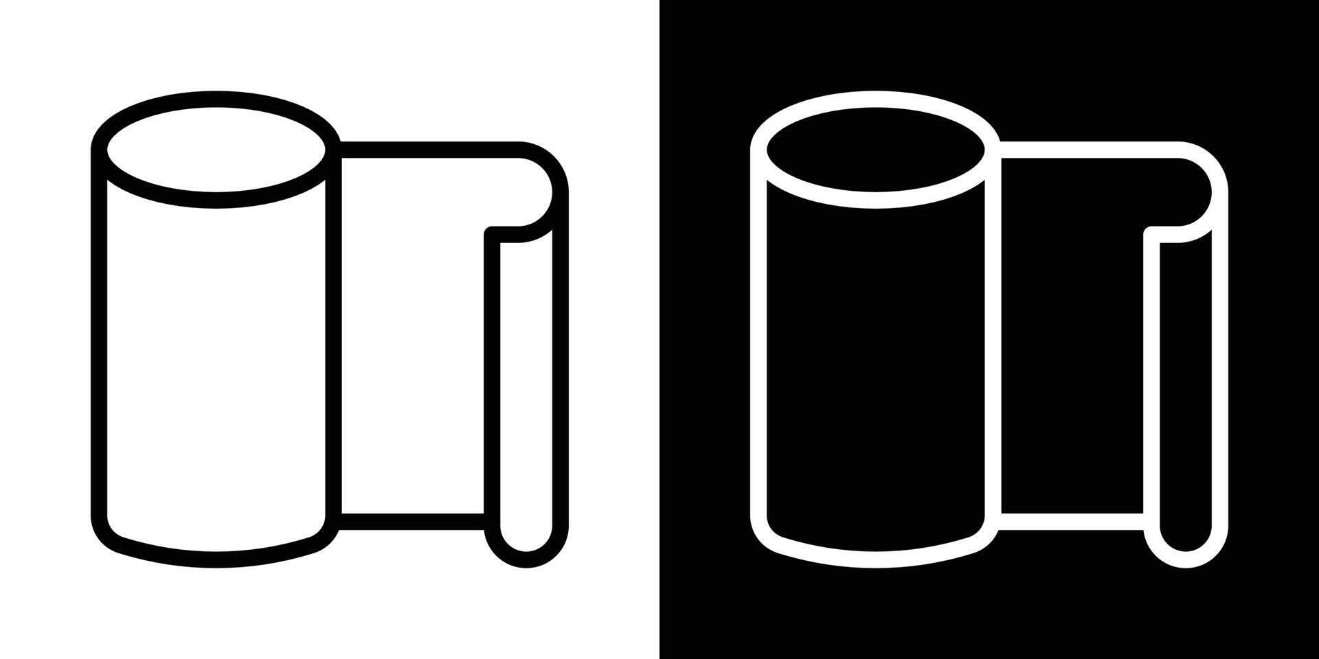 Foil roll icons vectors set in stroke line style.. EPS10