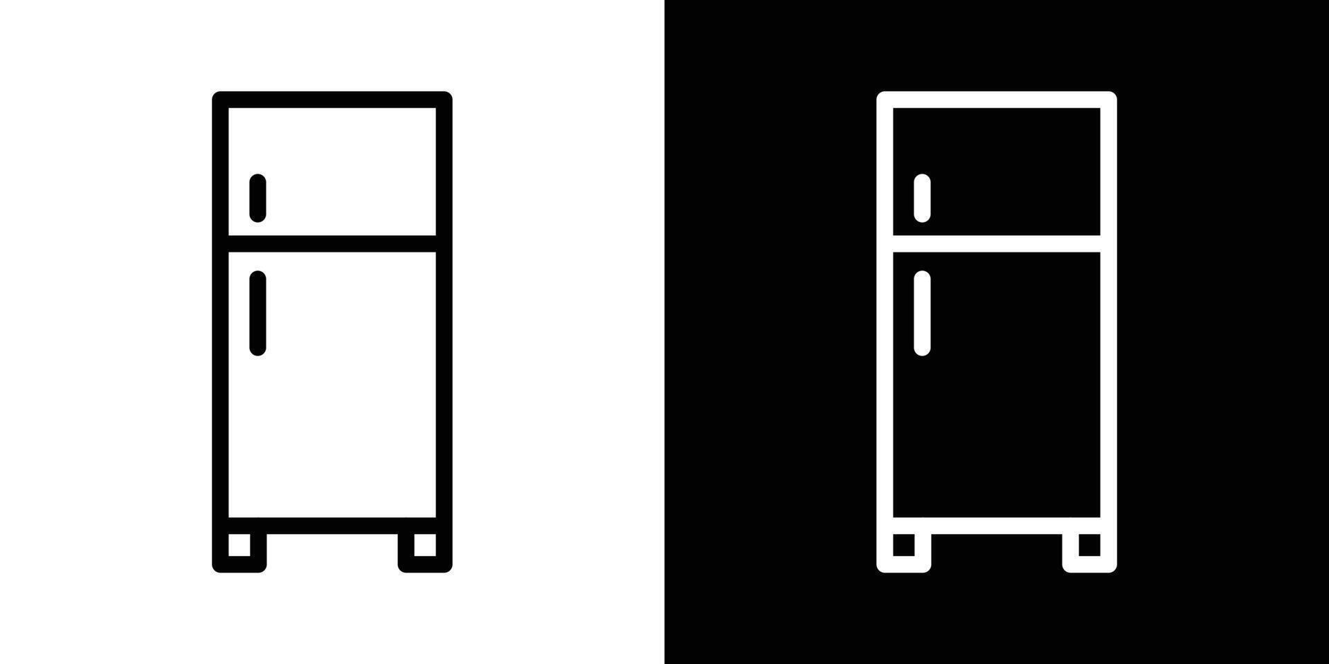 Fridge icons vectors set in stroke line style.. EPS10