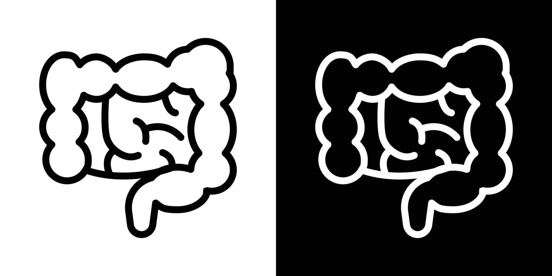 Gut icons vectors set in stroke line style.. EPS10