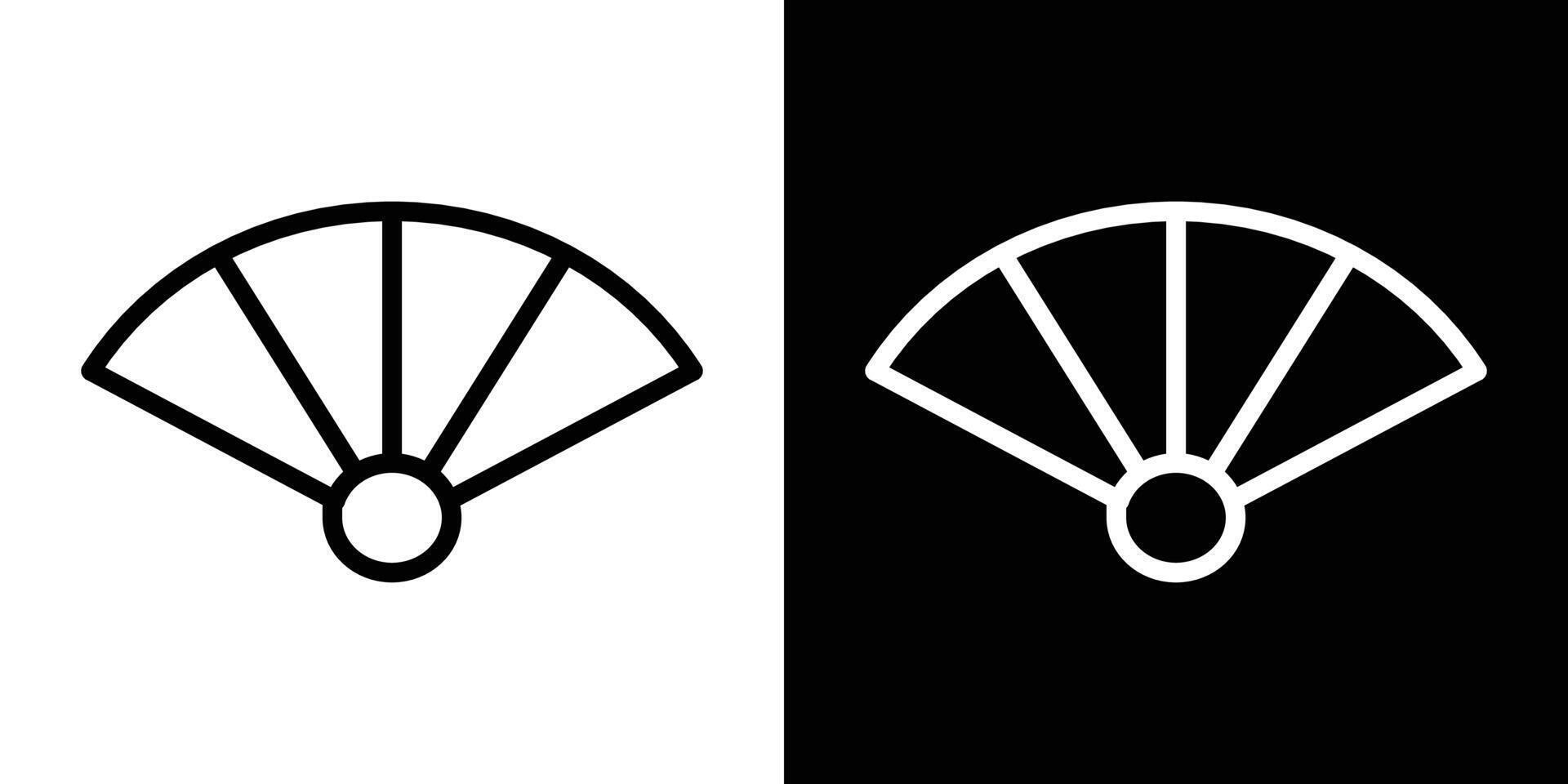 Hand fan icons vectors set in stroke line style.. EPS10