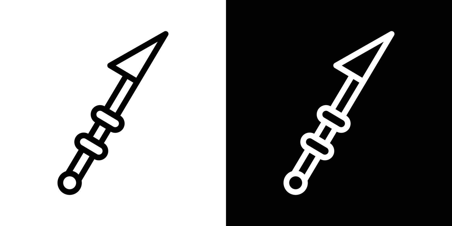 Harpoon icons vectors set in stroke line style.. EPS10