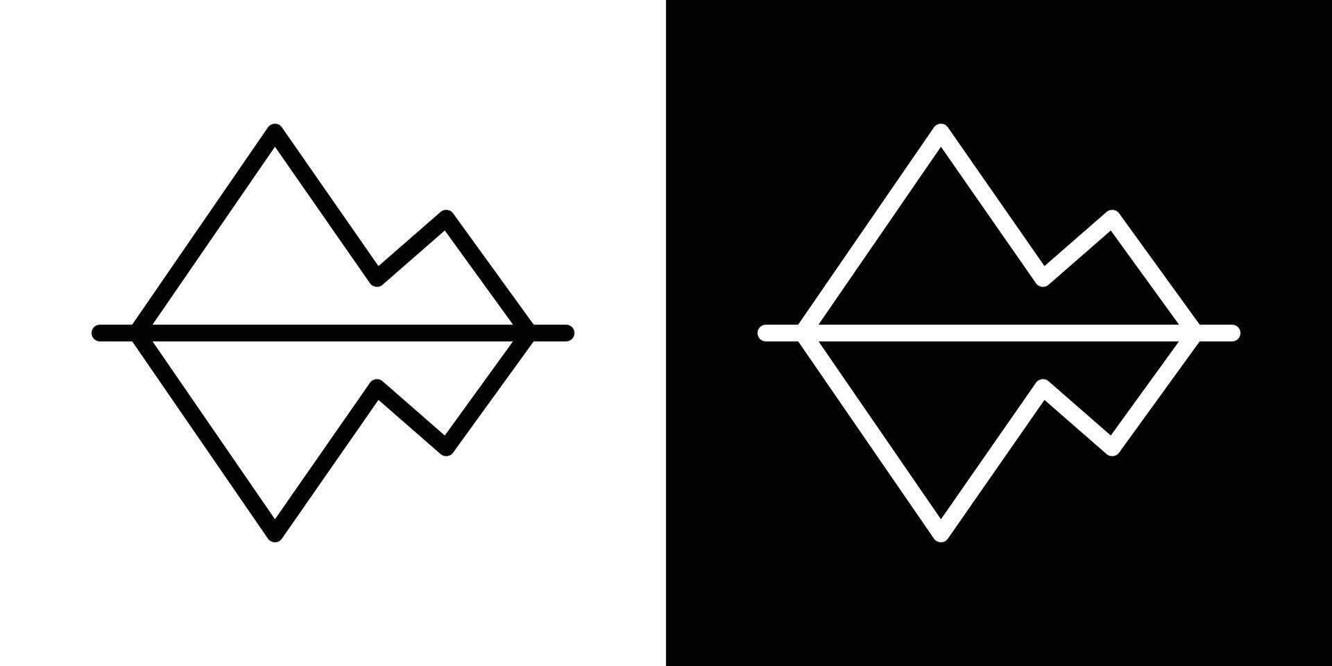 Iceberg icons vectors set in stroke line style.. EPS10