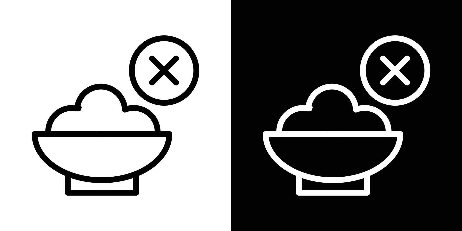Lack of appetite icons vectors set in stroke line style.. EPS10