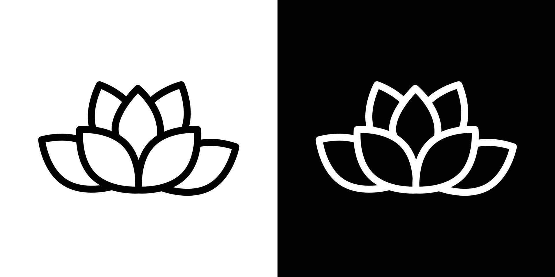 Lotus icons vectors set in stroke line style.. EPS10