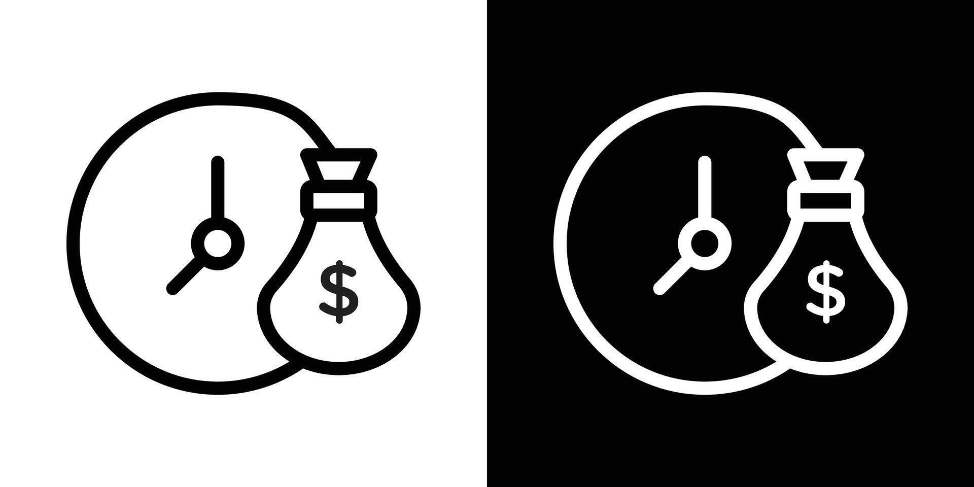 Long term investment icons vectors set in stroke line style.. EPS10