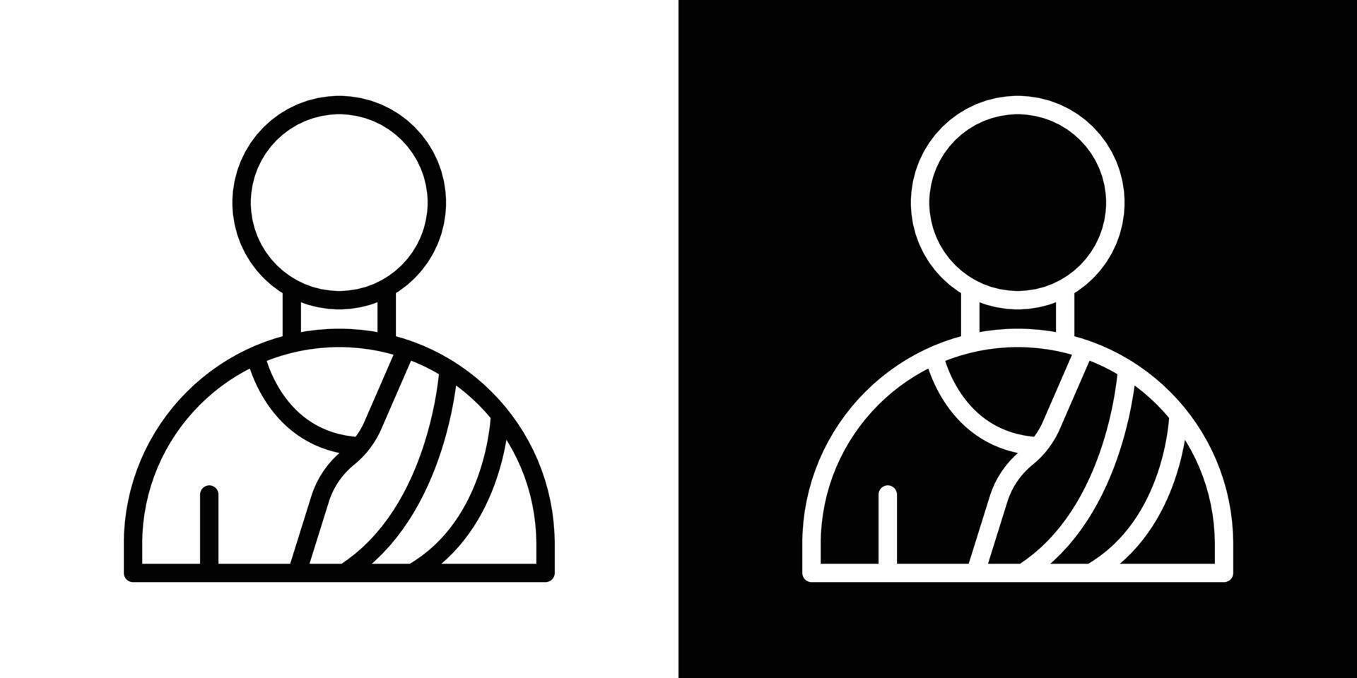 Monk icons vectors set in stroke line style.. EPS10