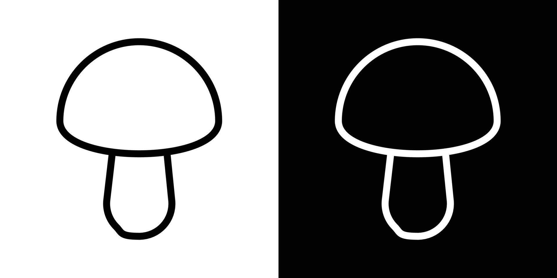 Mushroom icons vectors set in stroke line style.. EPS10