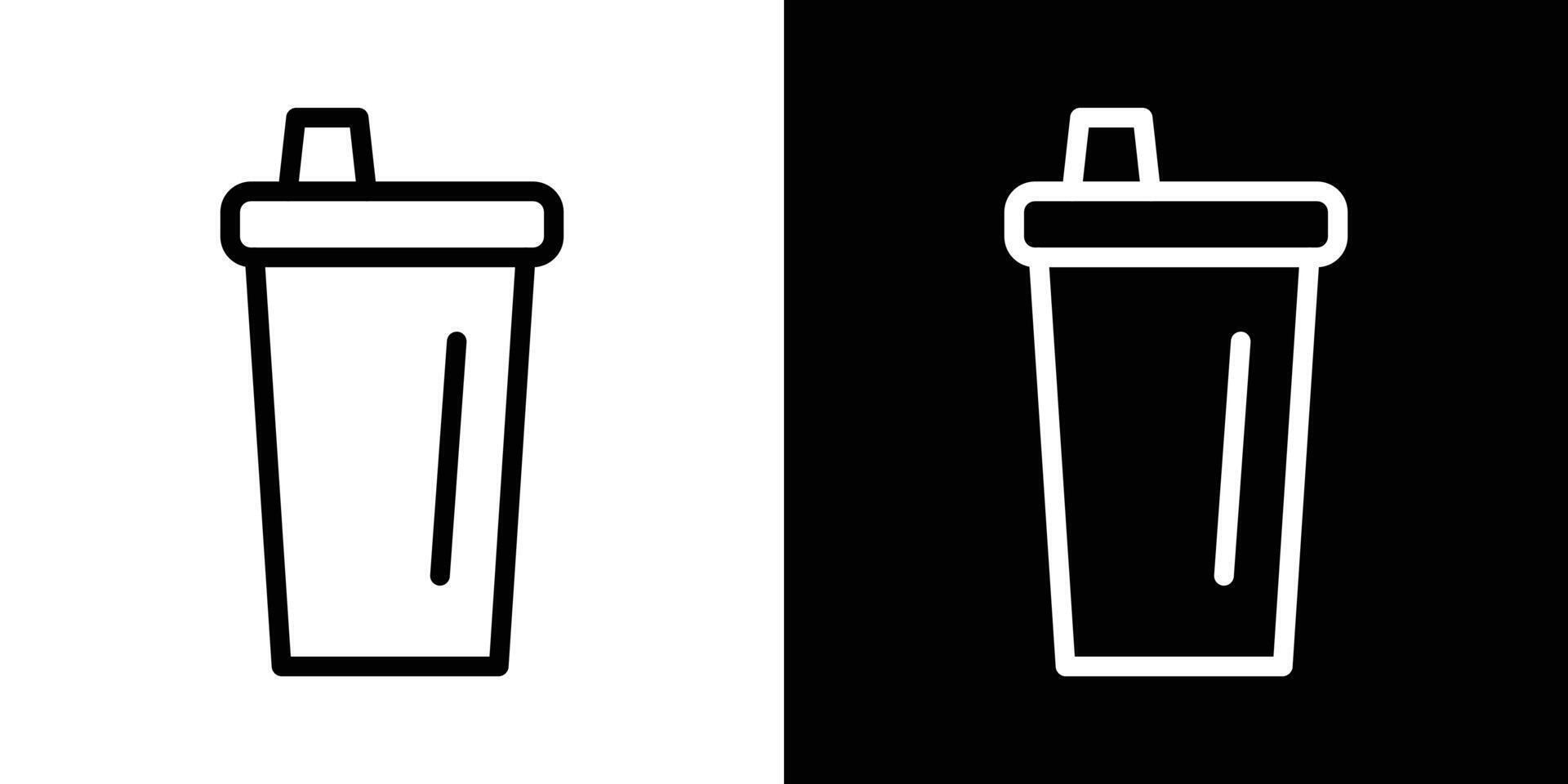 Protein shake icons vectors set in stroke line style.. EPS10