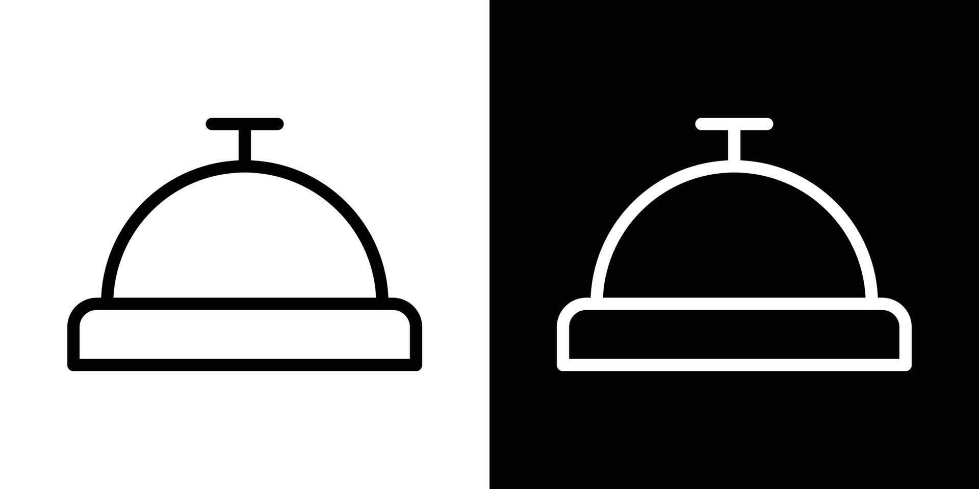 Reception bell icons vectors set in stroke line style.. EPS10
