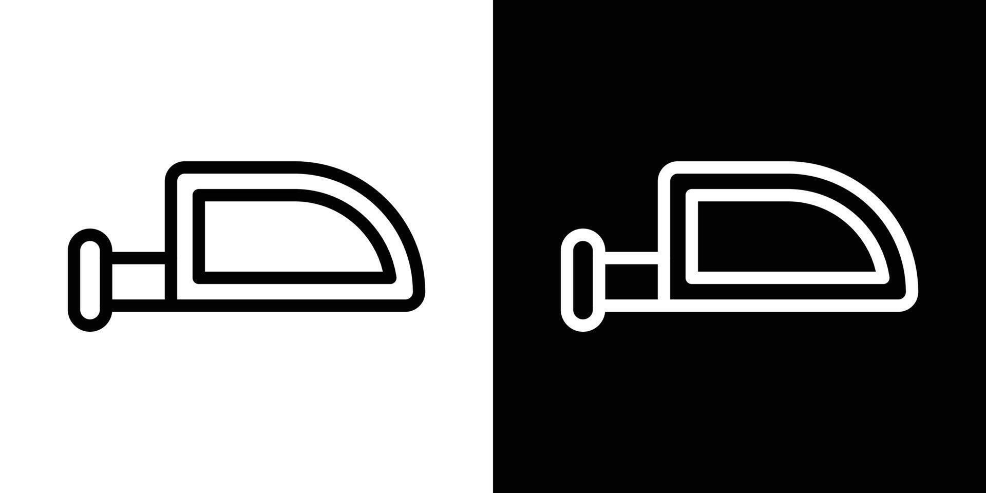 Side mirror icons vectors set in stroke line style.. EPS10