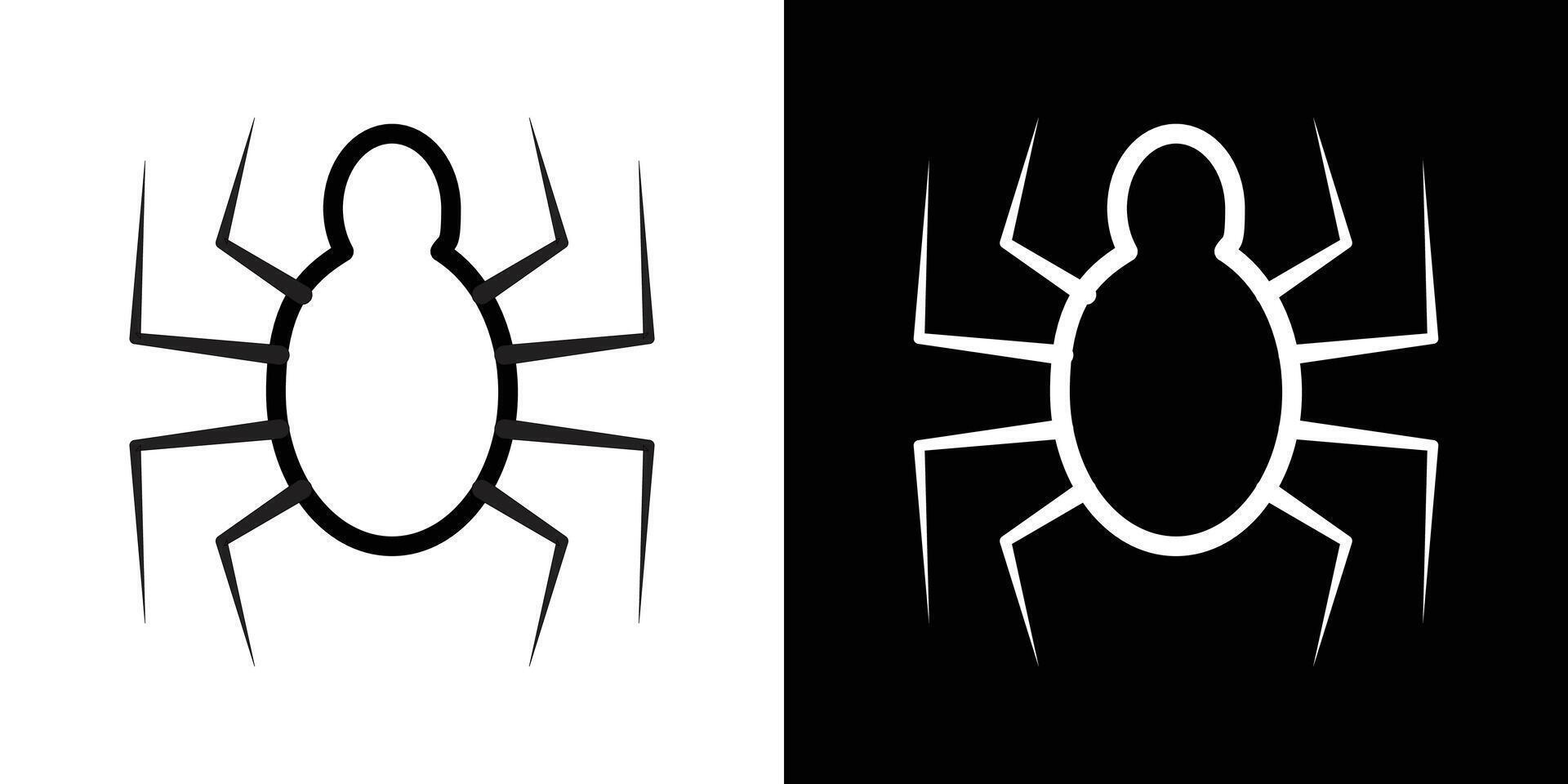 Spider icons vectors set in stroke line style.. EPS10