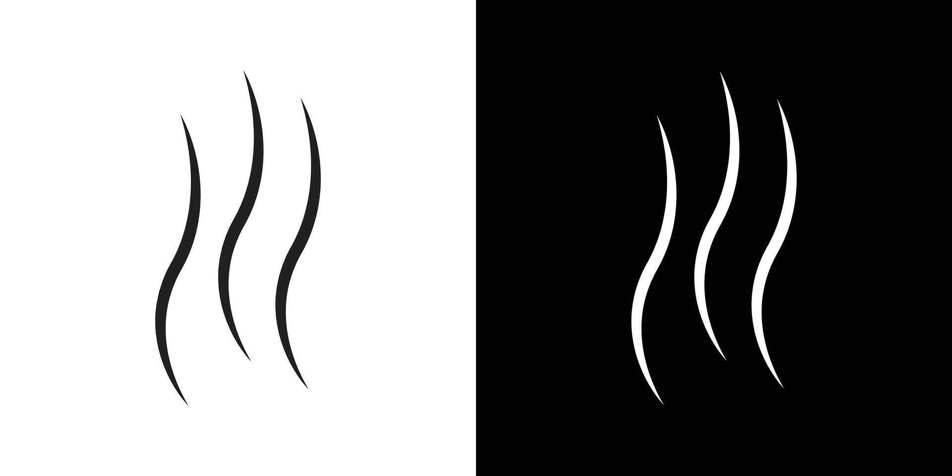 Smoke steam silhouette icons vectors set in stroke line style.. EPS10
