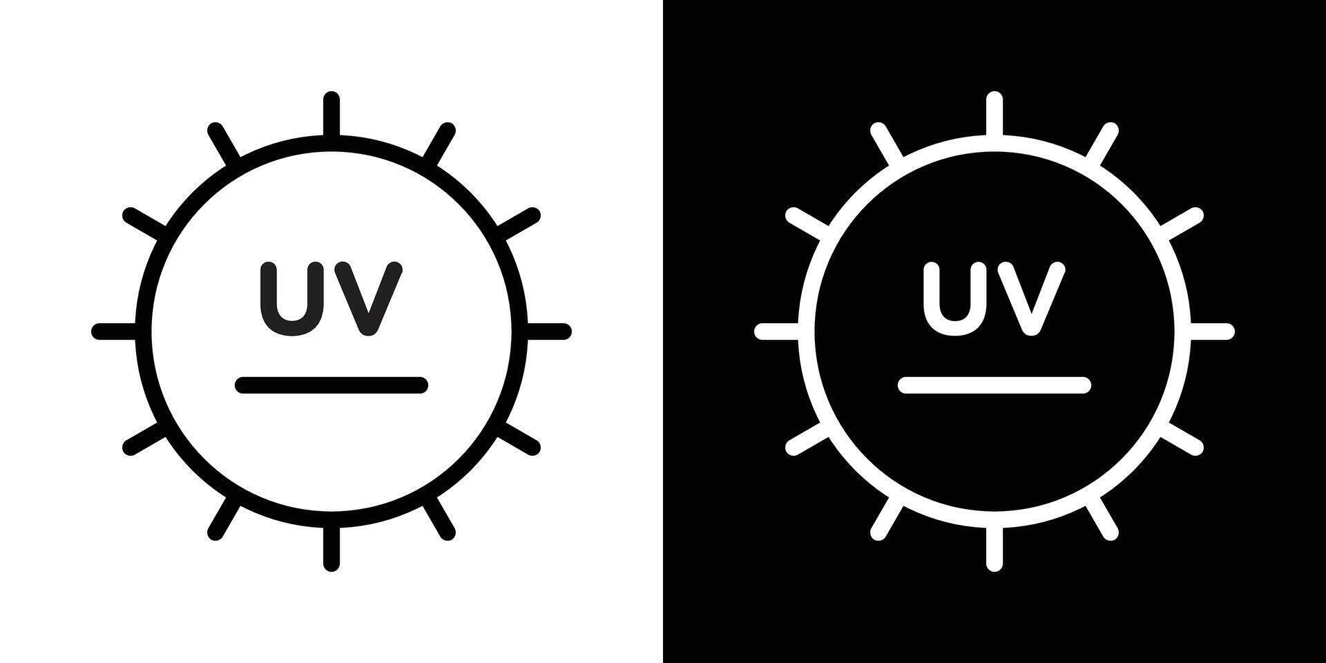 UV icons vectors set in stroke line style.. EPS10