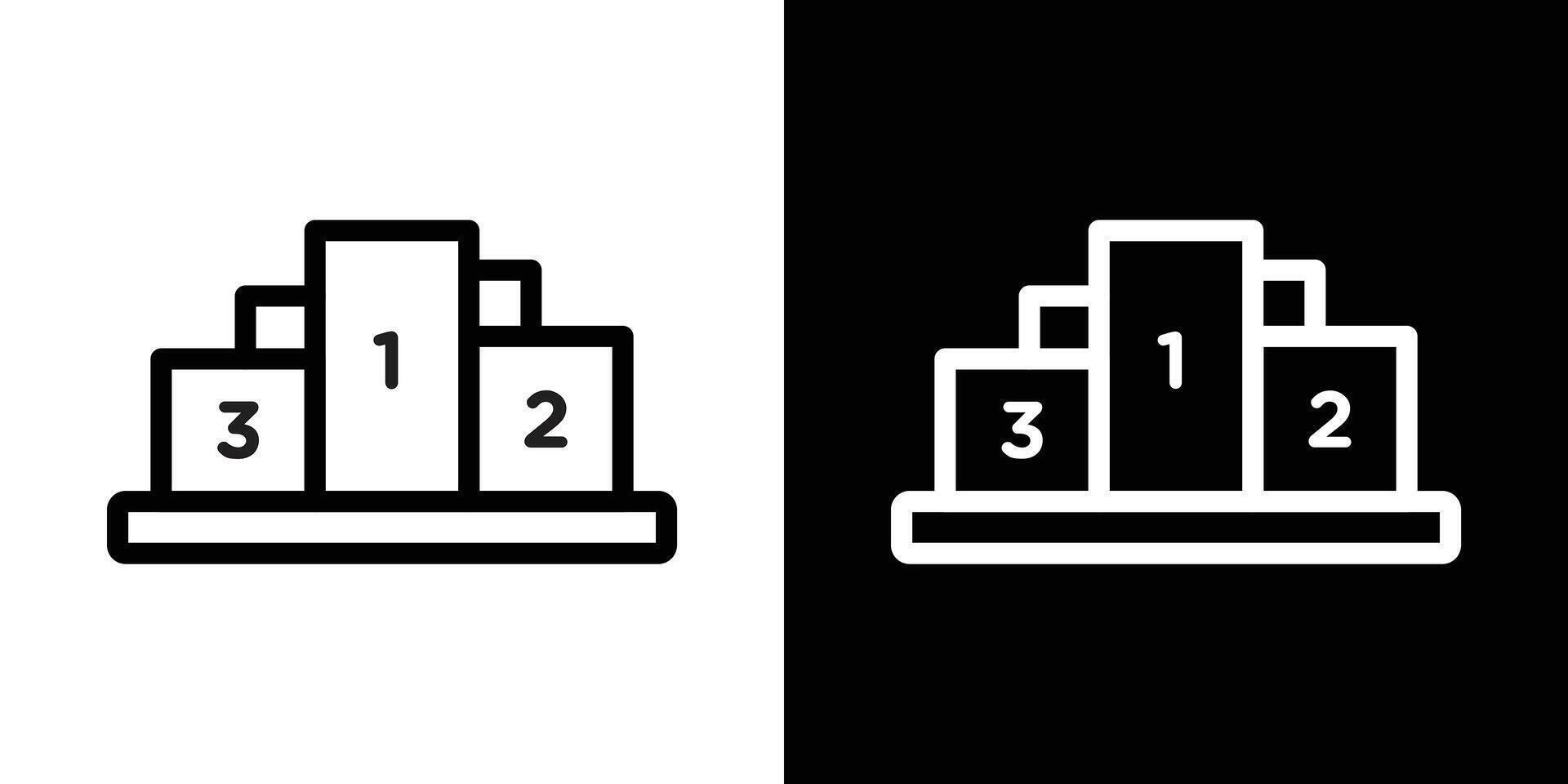 Podium icons vectors set in stroke line style.. EPS10