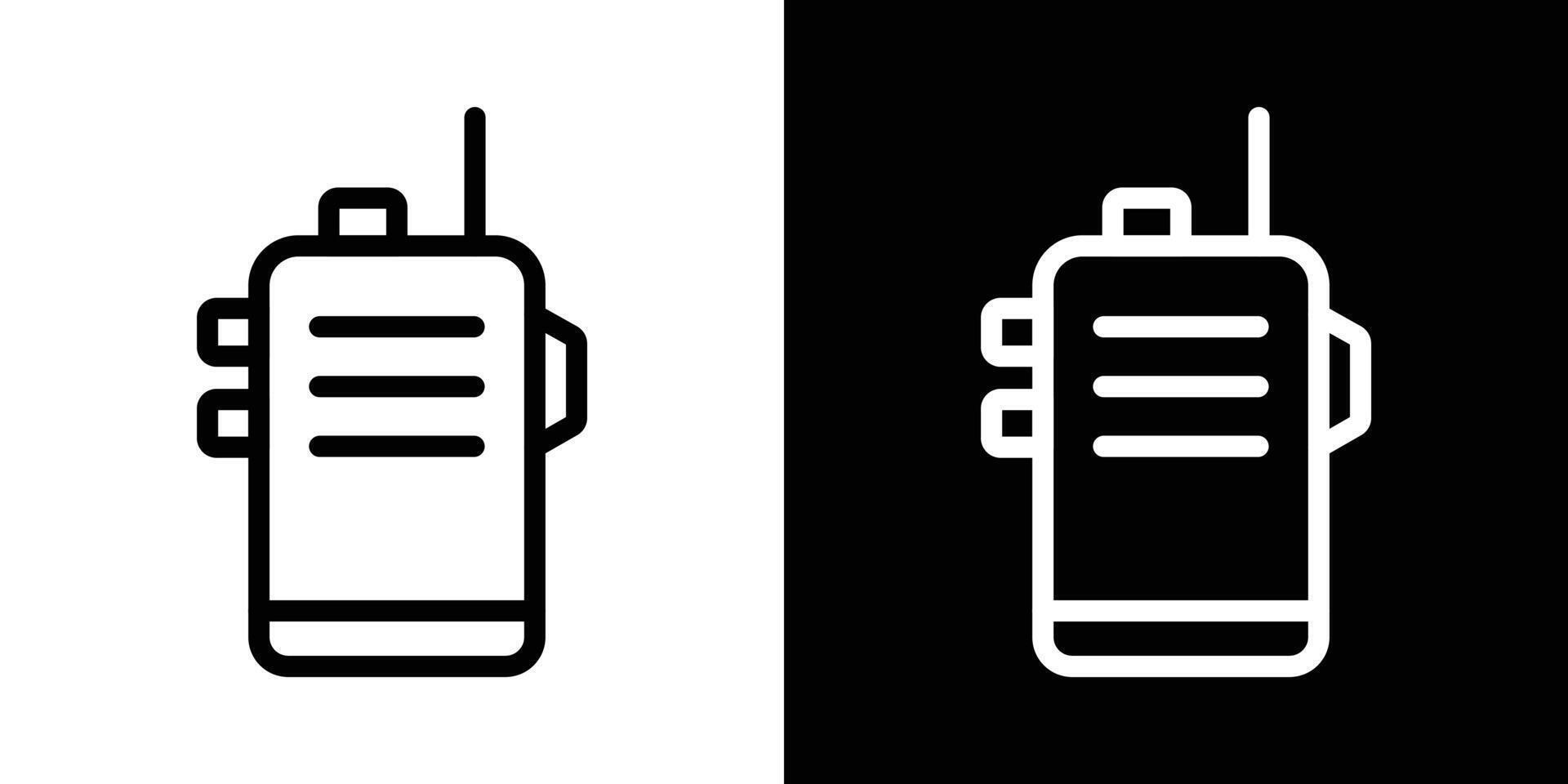 Walkie talkie icons vectors set in stroke line style.. EPS10