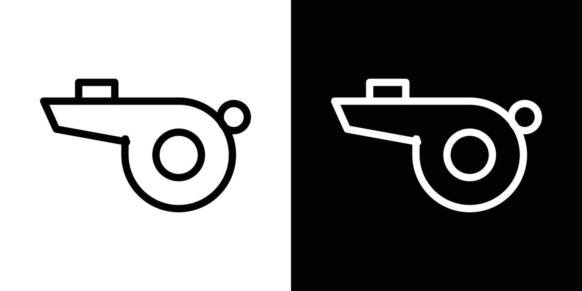 Whistle icons vectors set in stroke line style.. EPS10