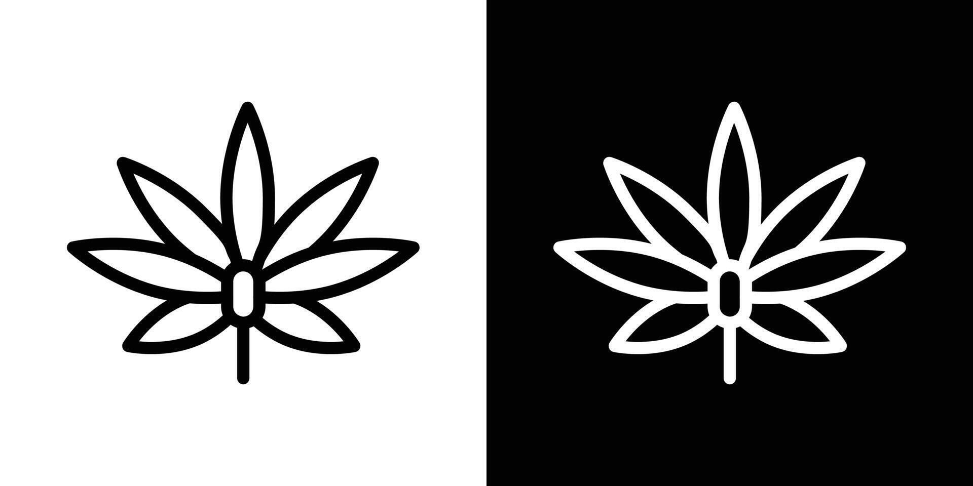 Weed icons vectors set in stroke line style.. EPS10