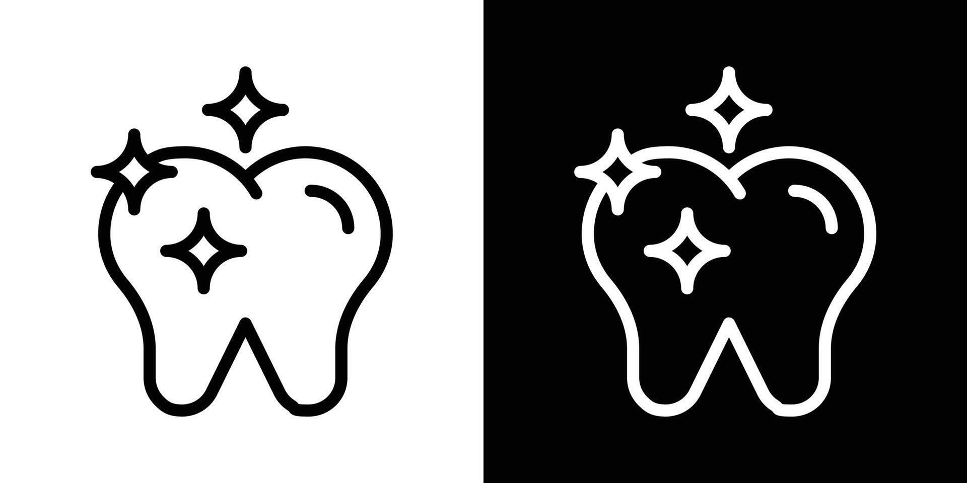 clean tooth icons vectors set in stroke line style.. EPS10