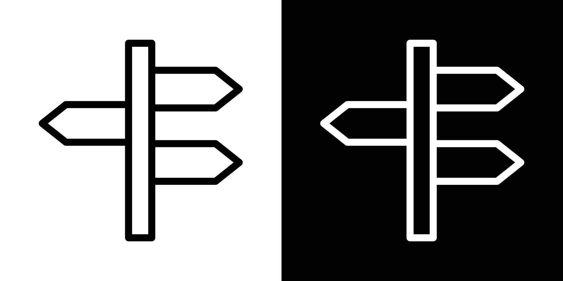 Signpost icons vectors set in stroke line style.. EPS10
