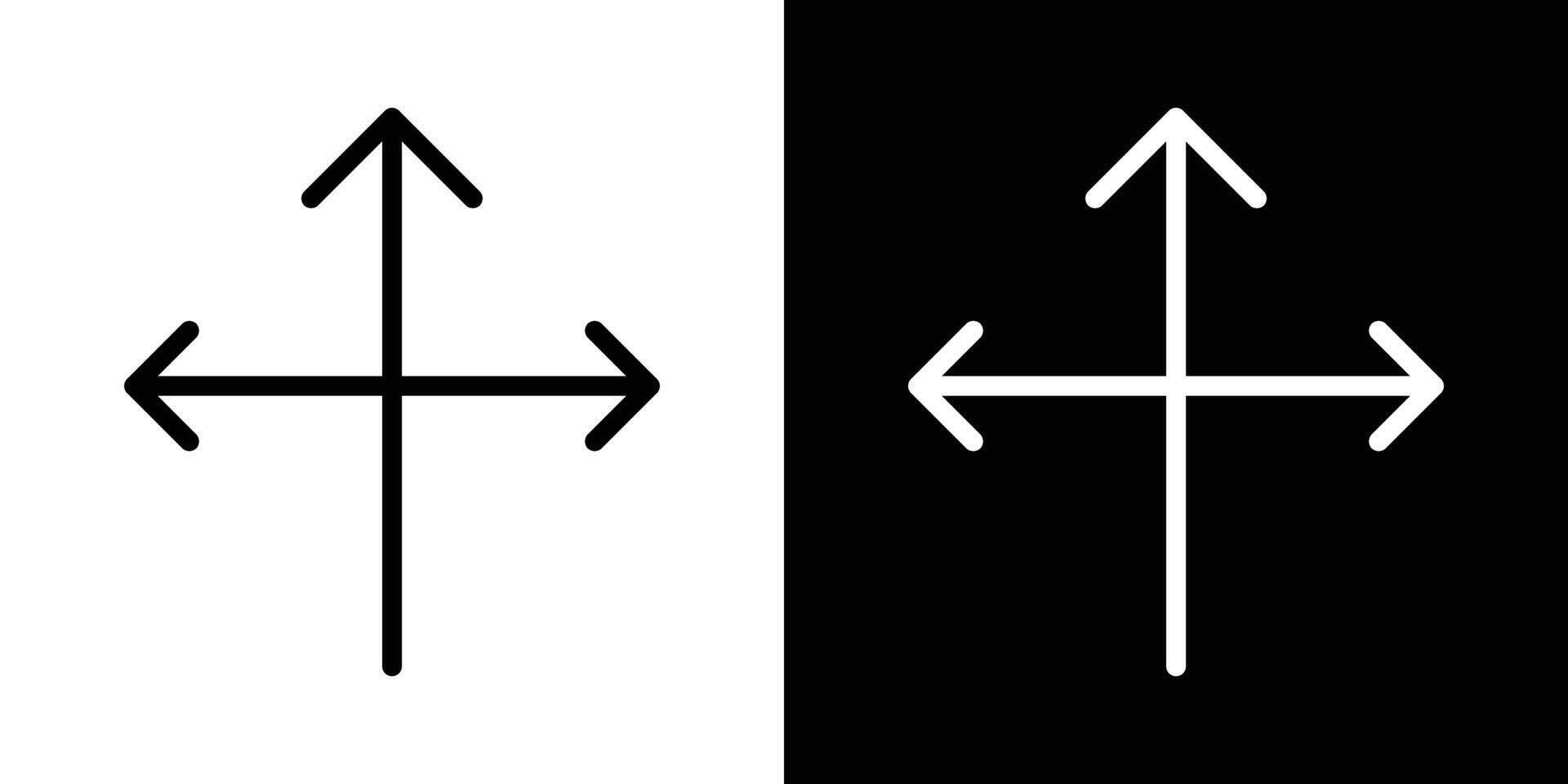 Three directions icons vectors set in stroke line style.. EPS10