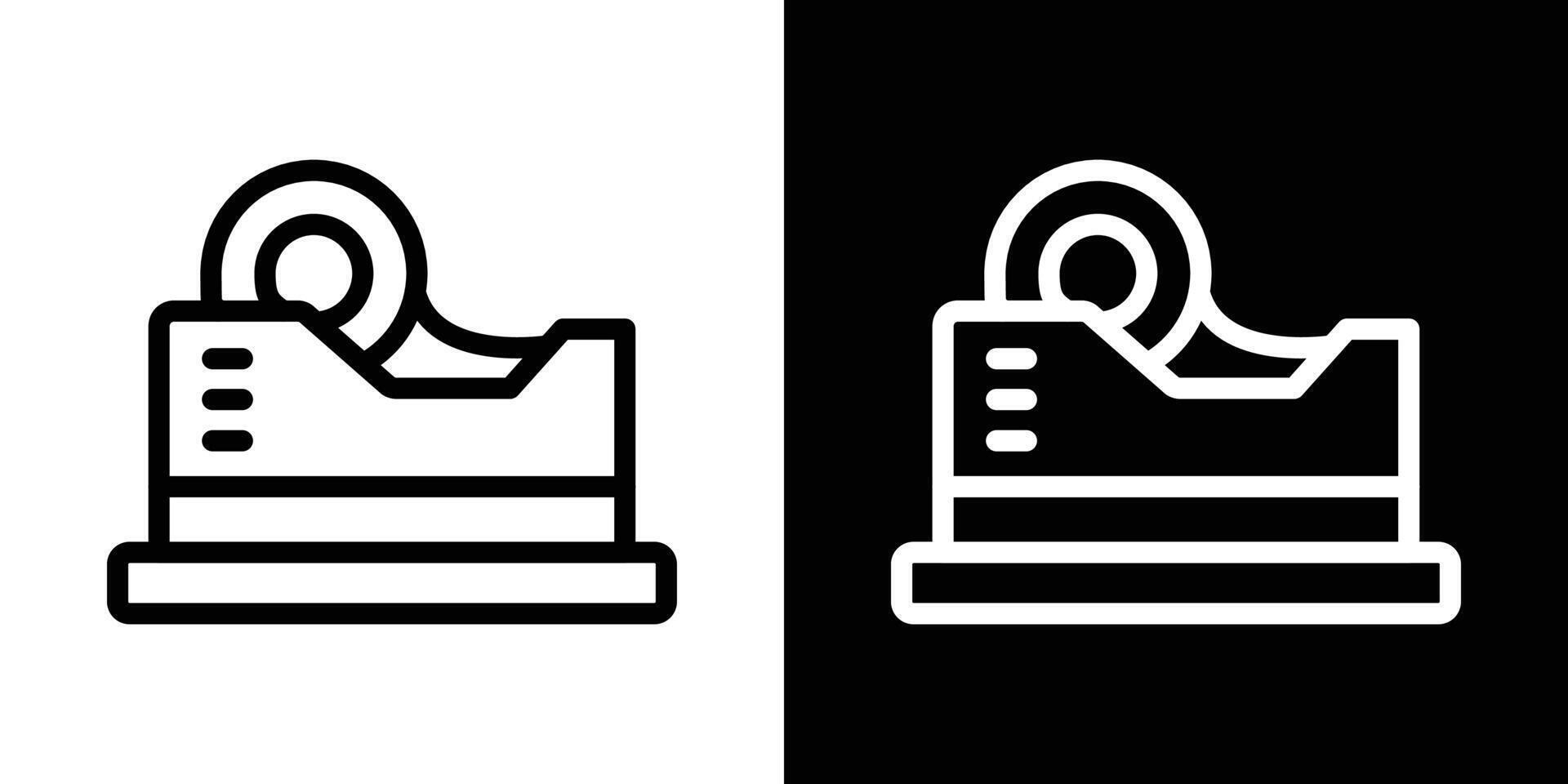 Tape dispenser icons vectors set in stroke line style.. EPS10
