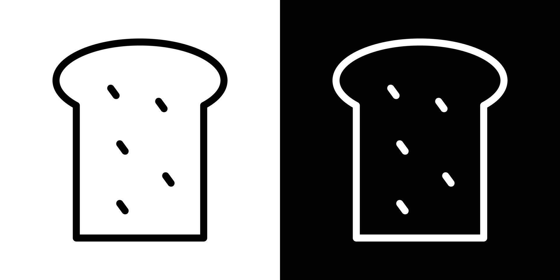 White bread icons vectors set in stroke line style.. EPS10