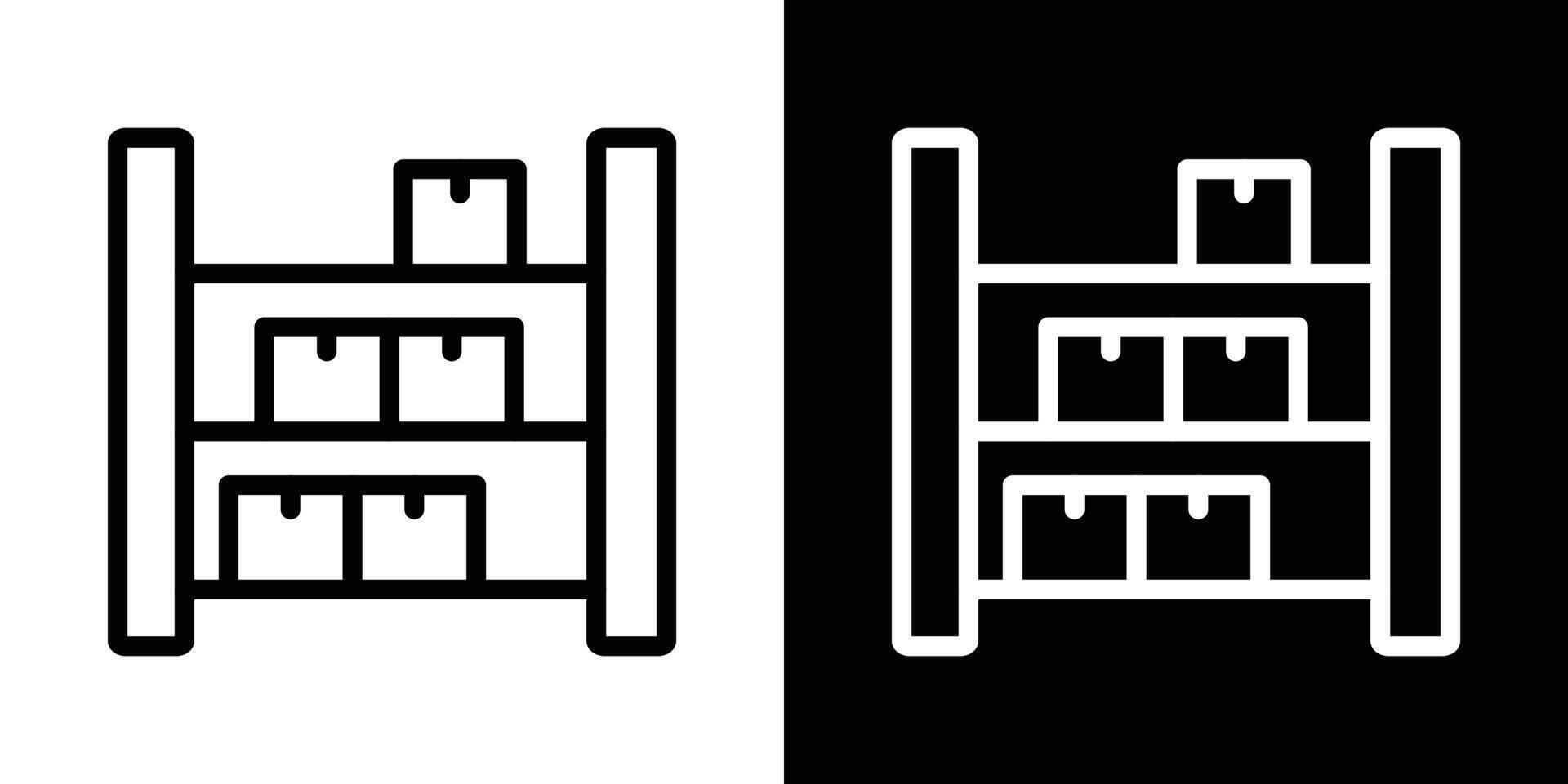 Storage rack icons vectors set in stroke line style.. EPS10