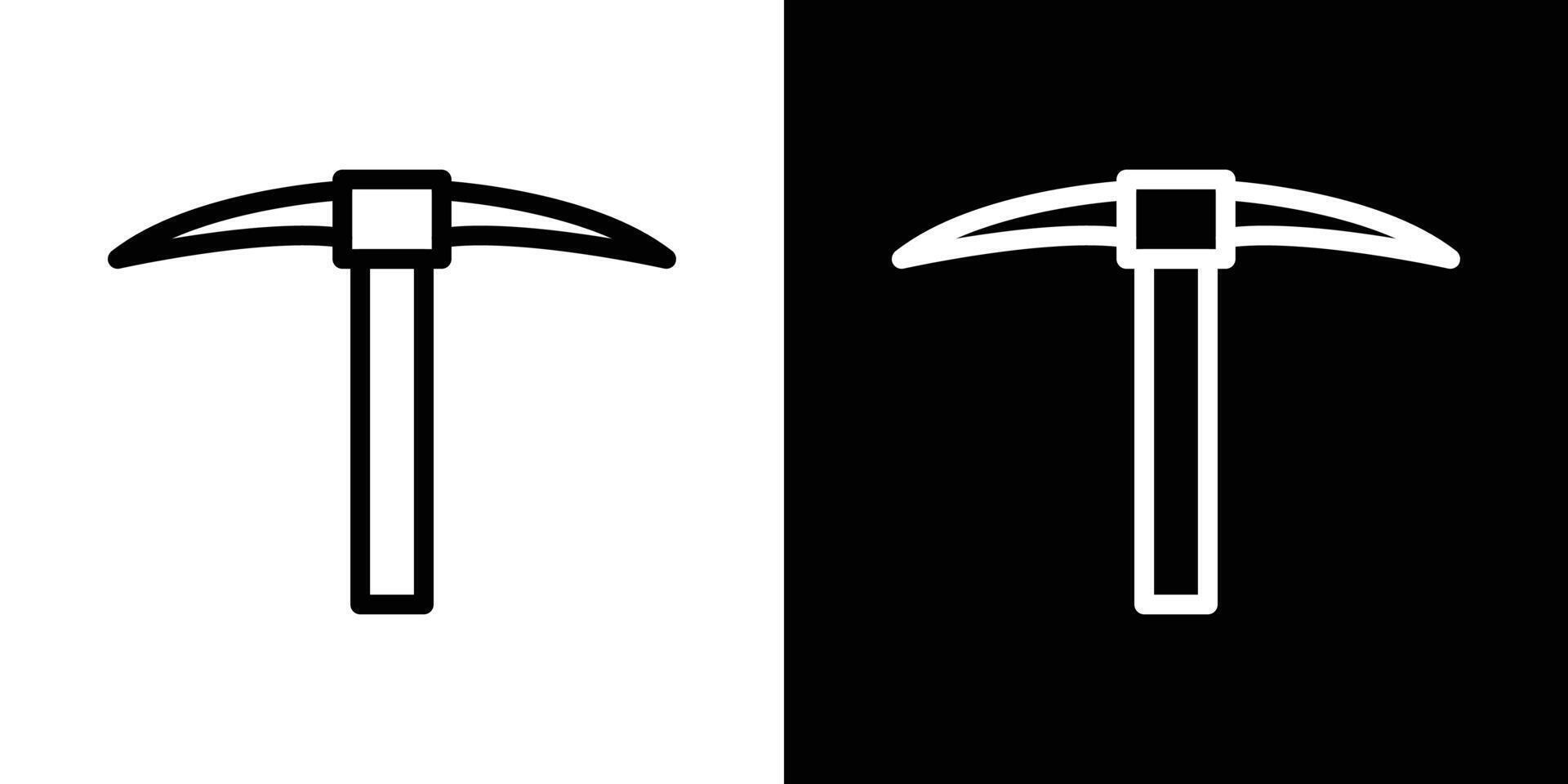 Pick axe icons vectors set in stroke line style.. EPS10