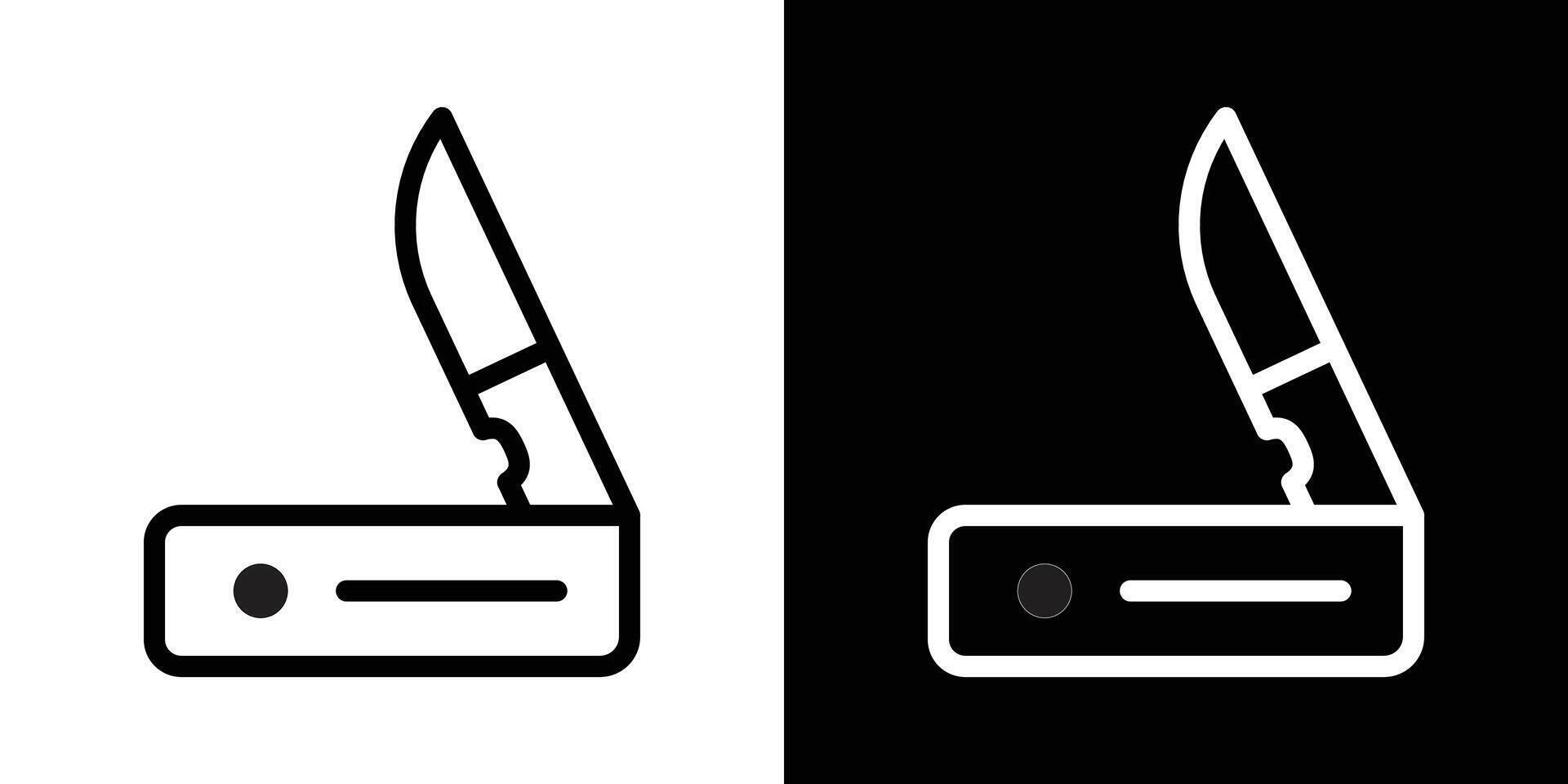 Pocket knife icons vectors set in stroke line style.. EPS10