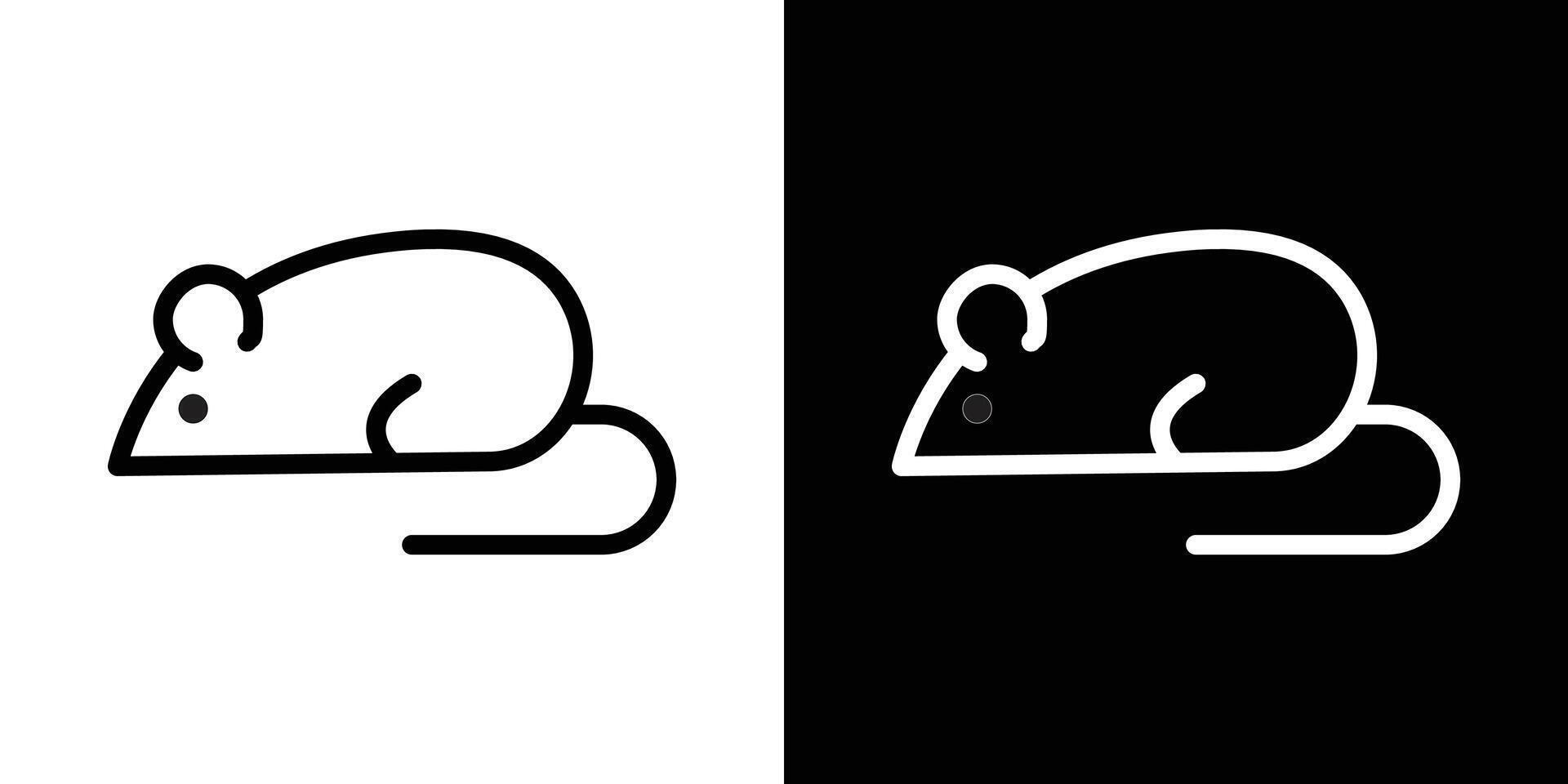 Rat icons vectors set in stroke line style.. EPS10