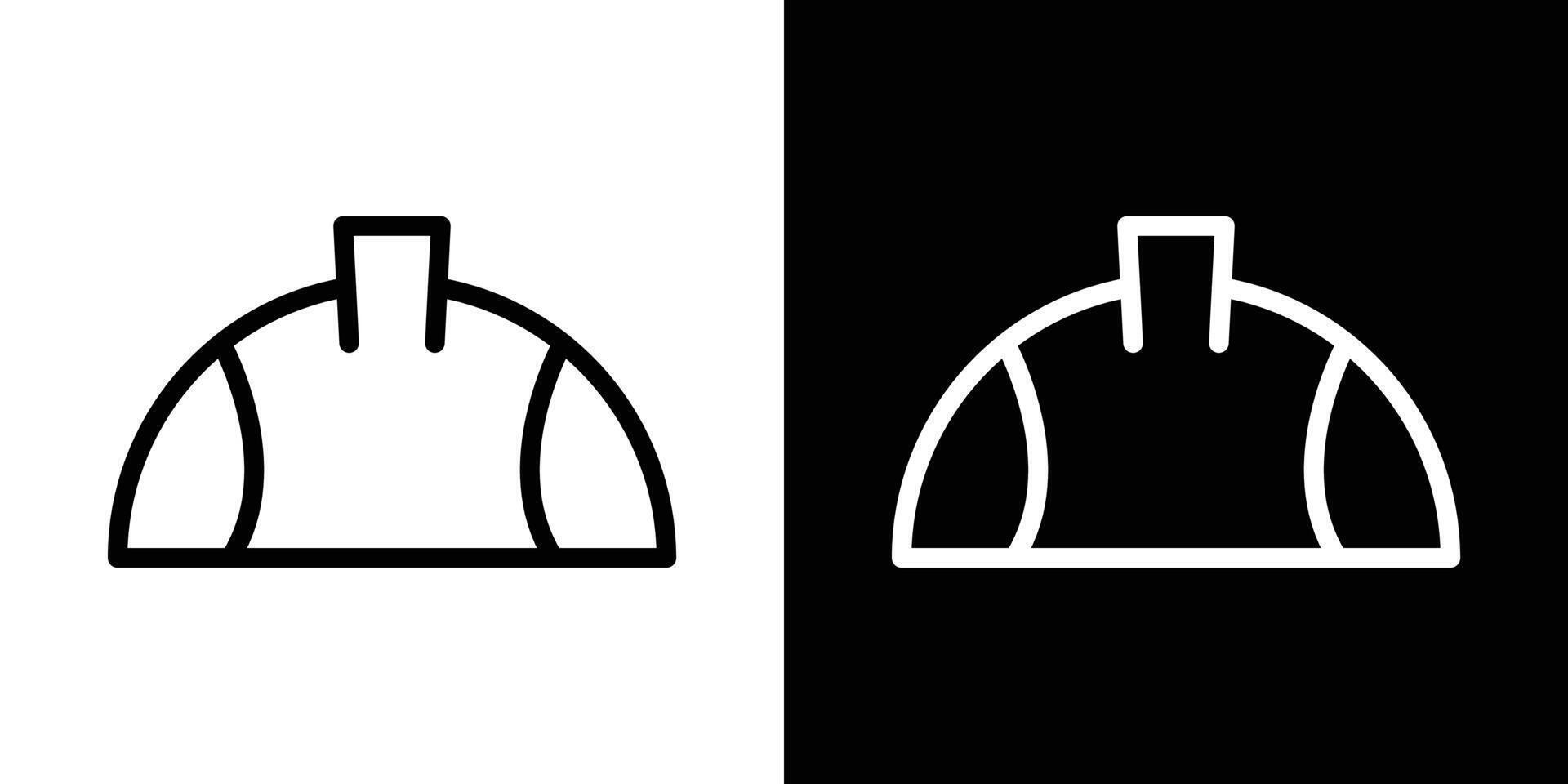 Safety helmet icons vectors set in stroke line style.. EPS10