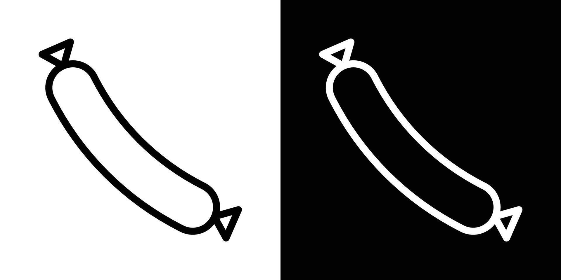 Sausage icons vectors set in stroke line style.. EPS10