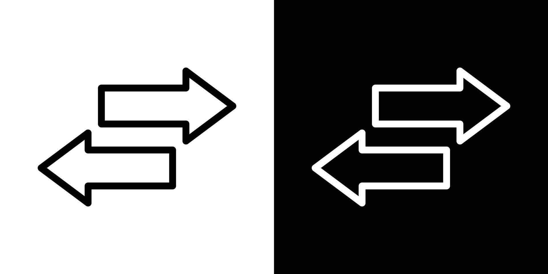Transfer arrows icons vectors set in stroke line style.. EPS10