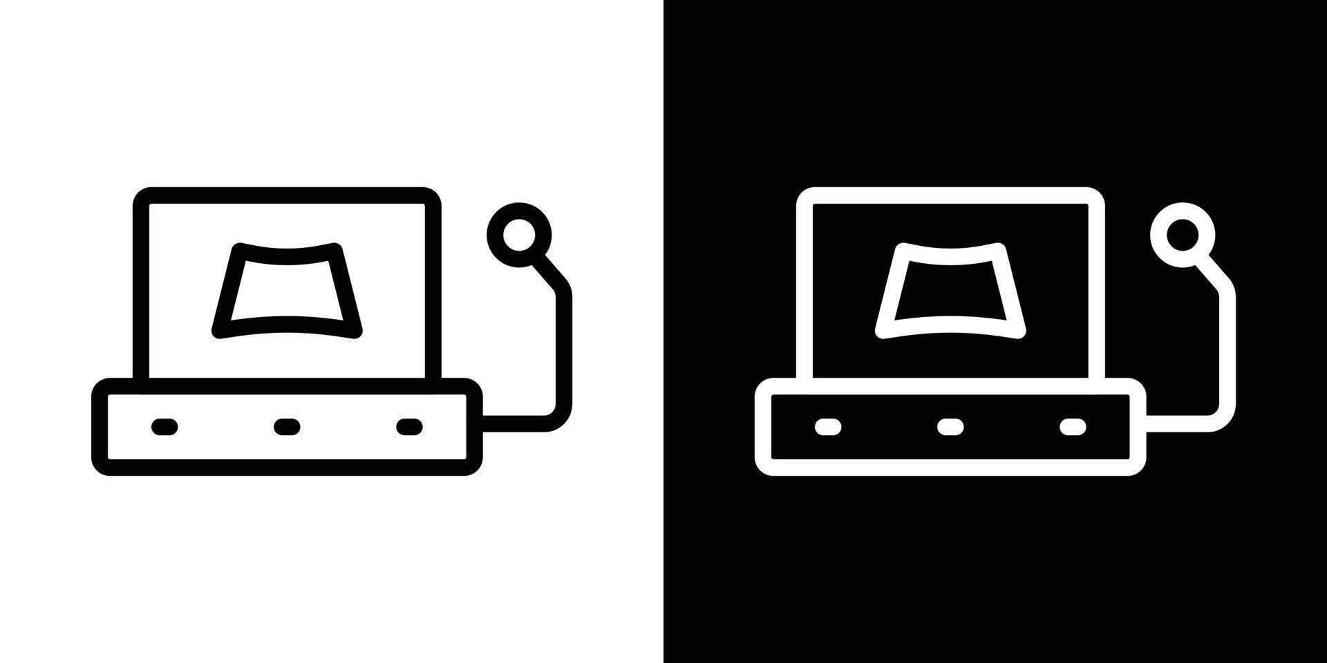 Ultrasonography icons vectors set in stroke line style.. EPS10
