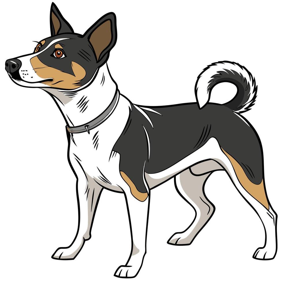 A cartoon dog standing on a white background vector