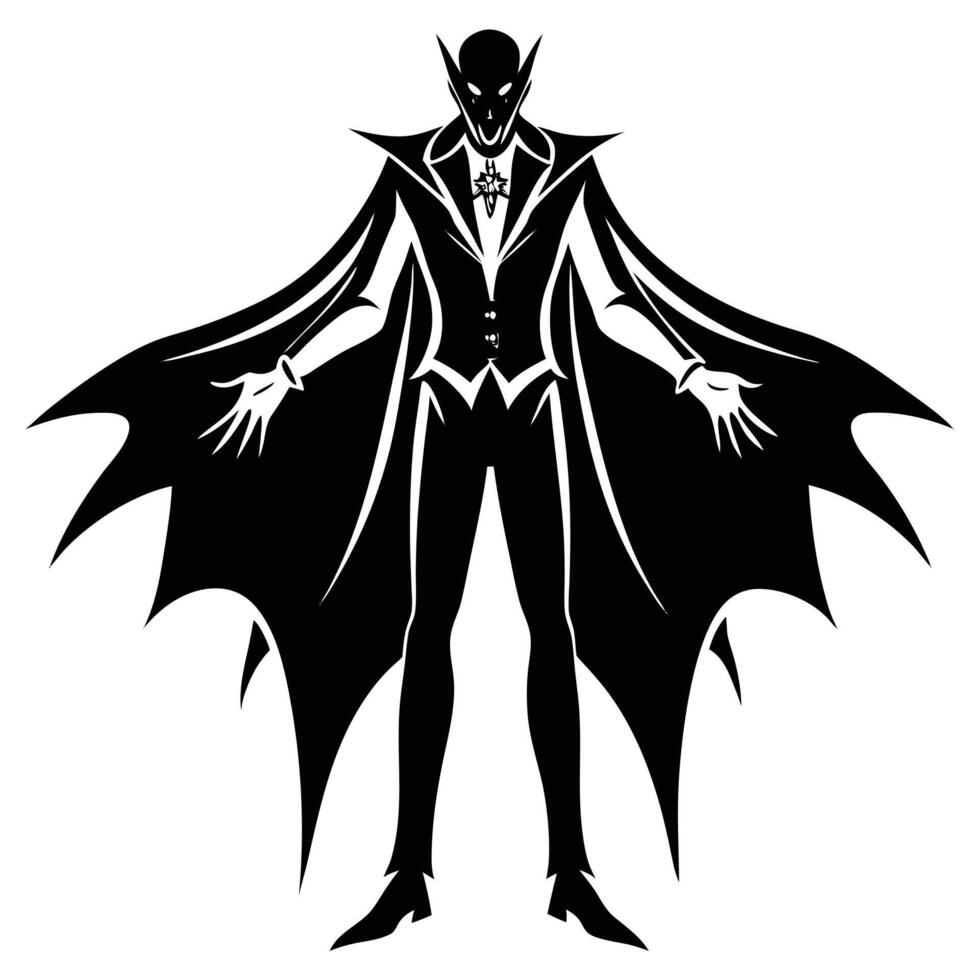 A black and white silhouette of a batman vector