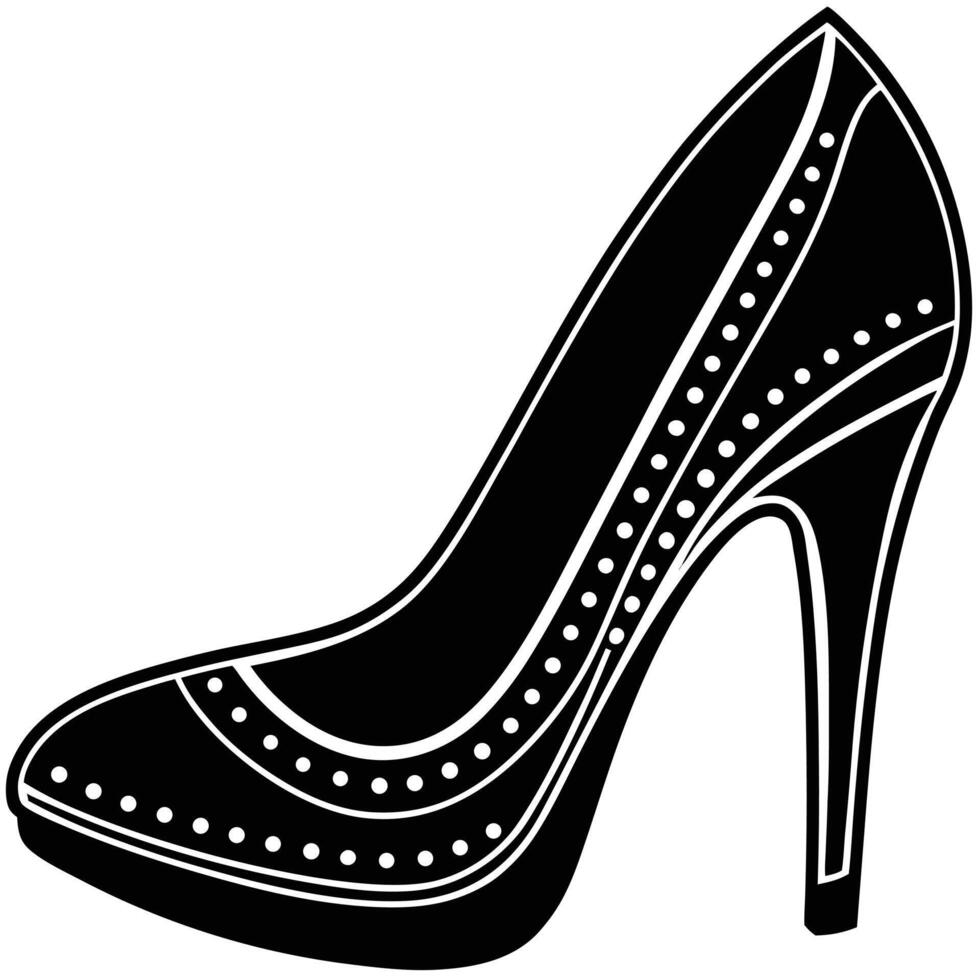 High heel shoe clipart vector