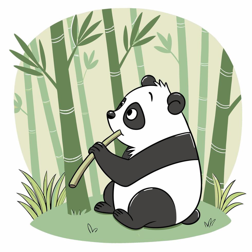 Cute Panda Bear vector