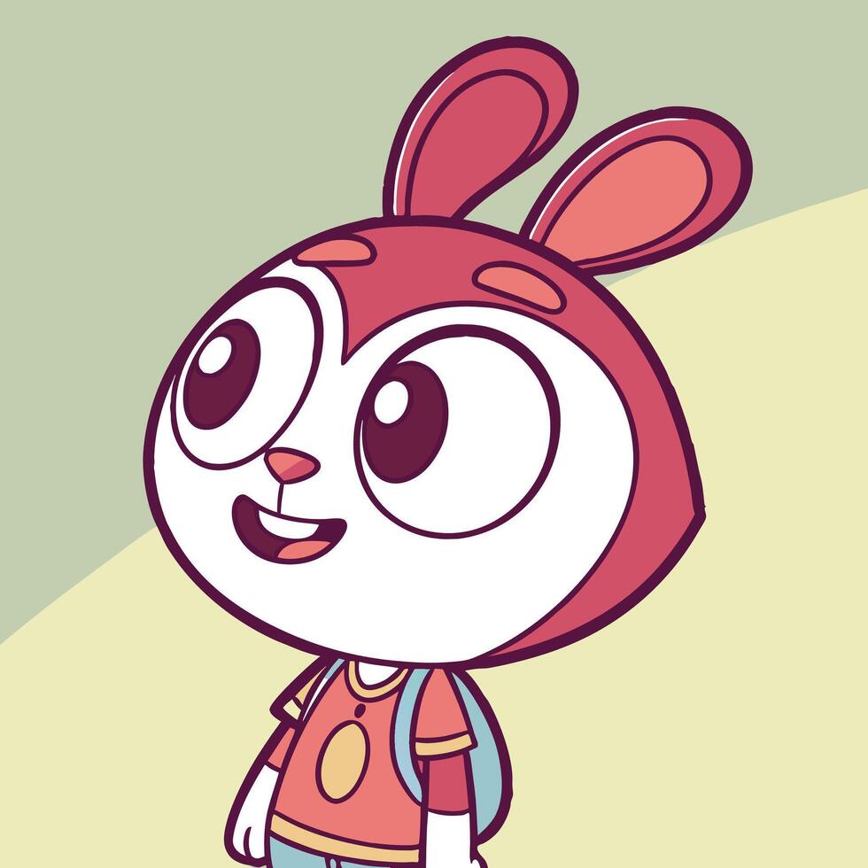 Cute Cartoon Bunny vector