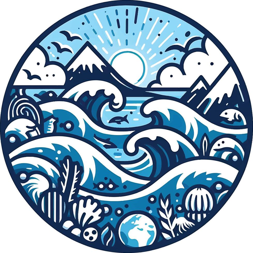 world ocean day design illustration photos vector