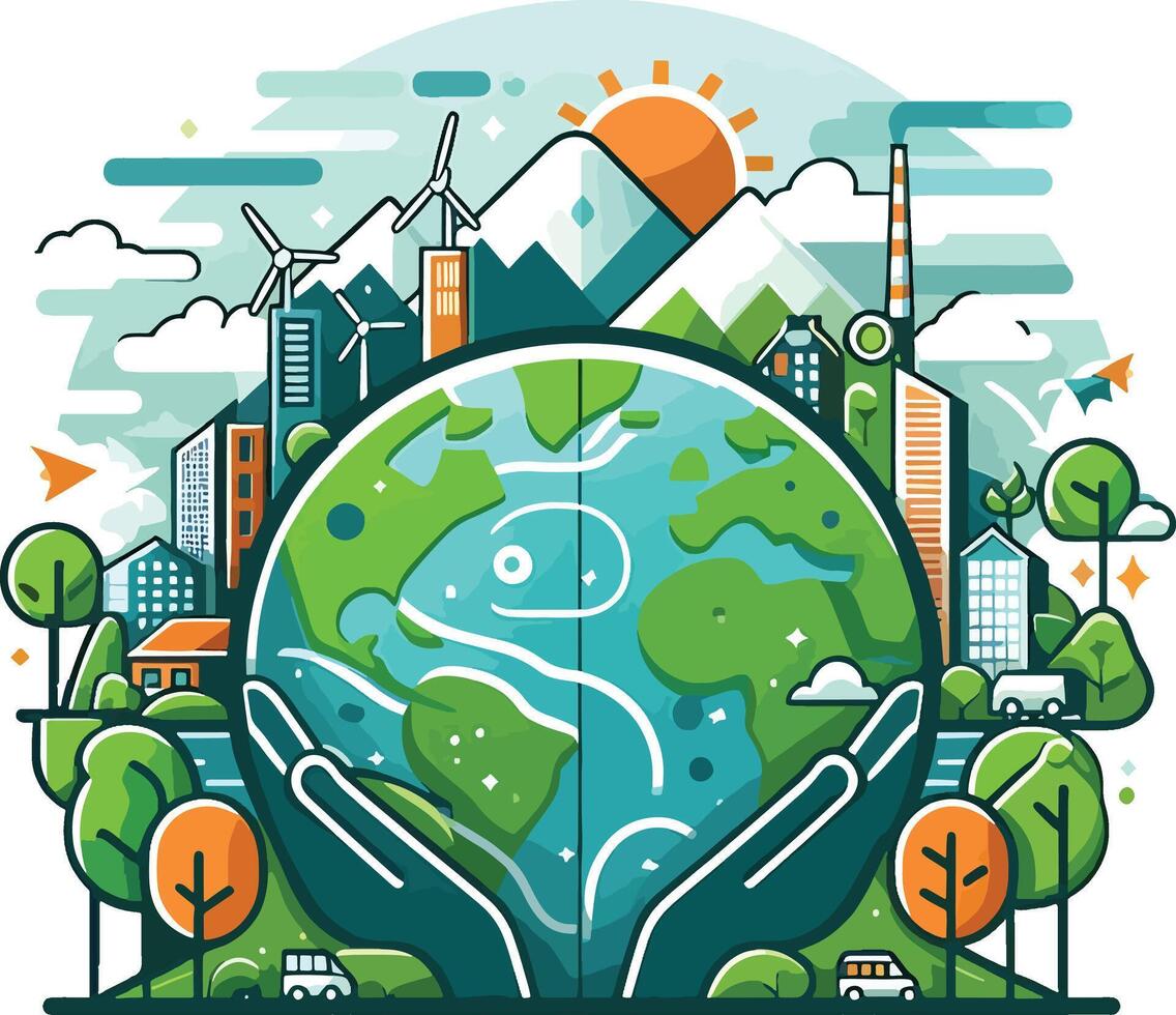 world environment day design illustration vector