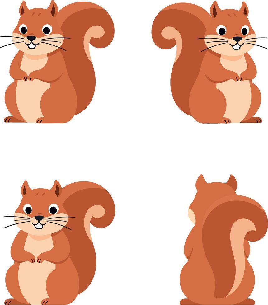 Cute red squirrel cartoon illustration perfect for t-shirt and craft projects designs vector