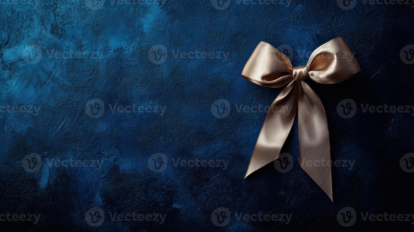 Golden Ribbon on Deep Blue Elegance and Contrast in Harmony photo