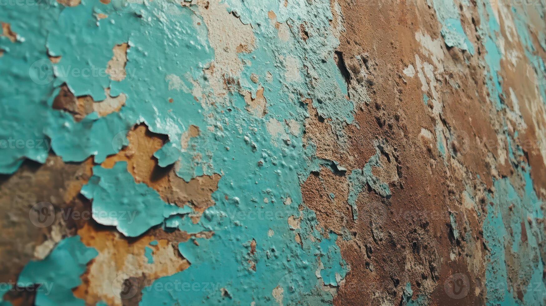 Decayed Teal Texture Patches of Rust and Blue photo