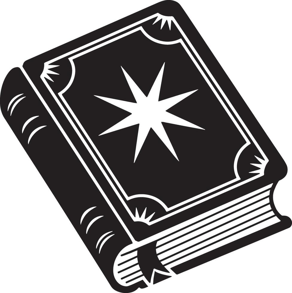 Magical Book With Star Symbol Illustration For Fantasy And Storytelling Projects vector